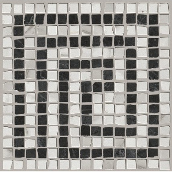Керамогранит fMAQ Angolo Greca Statuario Grafite Mosaico 20*20