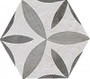 fOF1 Керамогранит Firenze Deco Esagono Fiore 21.6x25