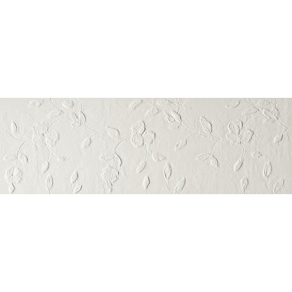 Керамическая плитка fOL0 Плитка Lumina Flower White Matt RT 30,5x91,5