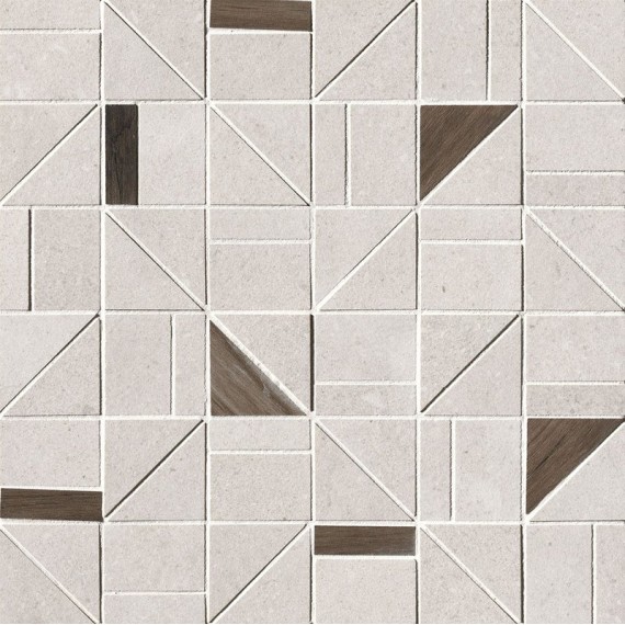 Мозаика fOSM Мозаика Nux White Gres Outline Mosaico 30x30