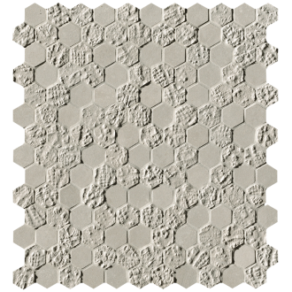 fOYV Мозаика Bloom Grey Print Esagono Mosaico 29,5x32,5