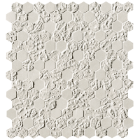 fOYW Мозаика Bloom White Print Esagono Mosaico 29,5x32,5