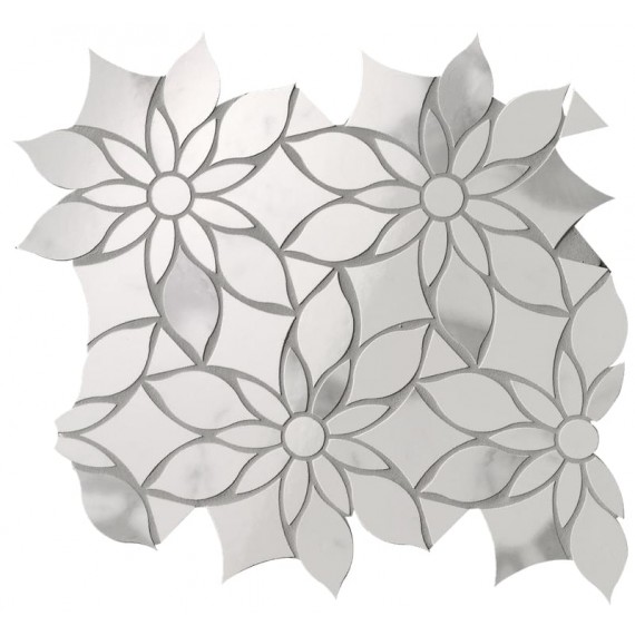 Мозаика fQKX Мозаика Carrara Superiore Daisy Mosaico 29x31.9
