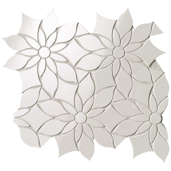 Мозаика fQKY Мозаика Onice Neve Daisy Mosaico 29x31.9