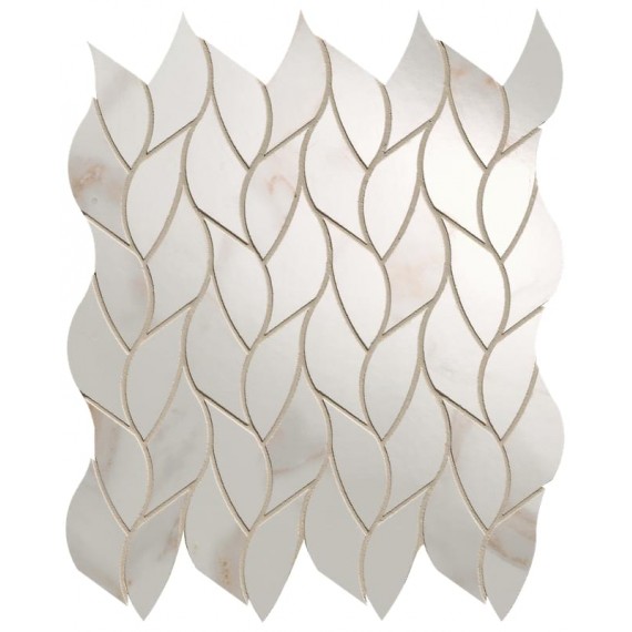 Мозаика fQMQ Мозаика Calacatta Oro Leaves Mosaico 25.9x30.9