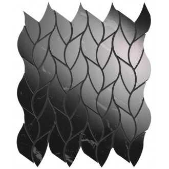 fQMS Мозаика Nero Elegante Leaves Mosaico 25.9x30.9
