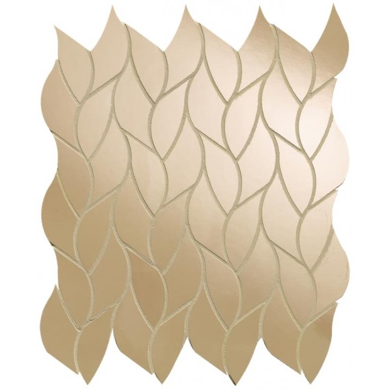 Мозаика fQMT Мозаика Onice Miele Leaves Mosaico 25.9x30.9