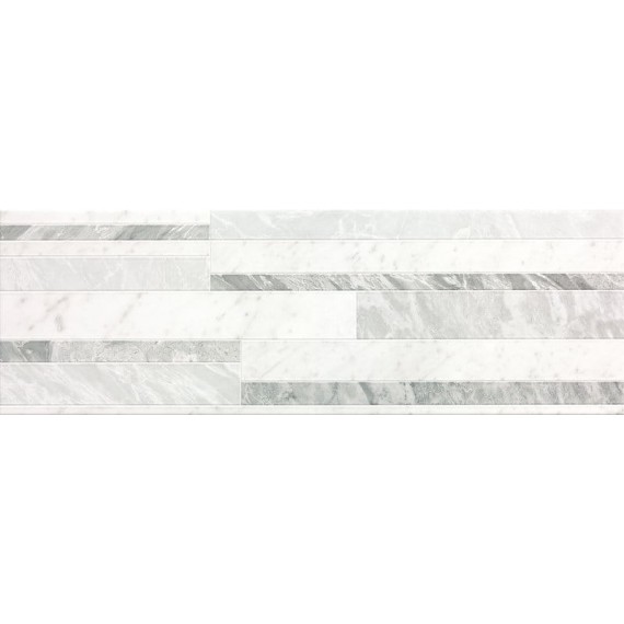 Керамическая плитка fRHP Плитка Roma Diamond Deco White Brillante 25x75