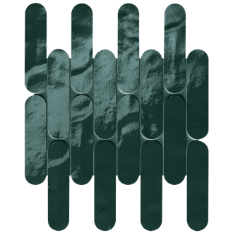 fRNY Мозаика Glim Petrolio Curve Mosaico Brillante 29x29,5