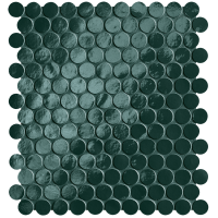 fROM Мозаика Glim Petrolio Round Mosaico Brillante 29,5x32,5