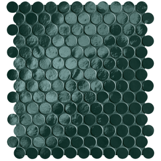 fROM Мозаика Glim Petrolio Round Mosaico Brillante 29,5x32,5