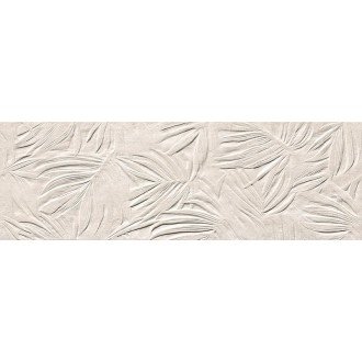 fRU0 Плитка Nobu Fossil White Matt RT 25x75