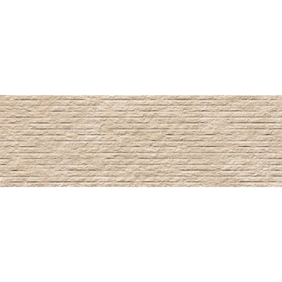 Керамическая плитка fRU1 Плитка Nobu Row Beige Matt RT 25x75