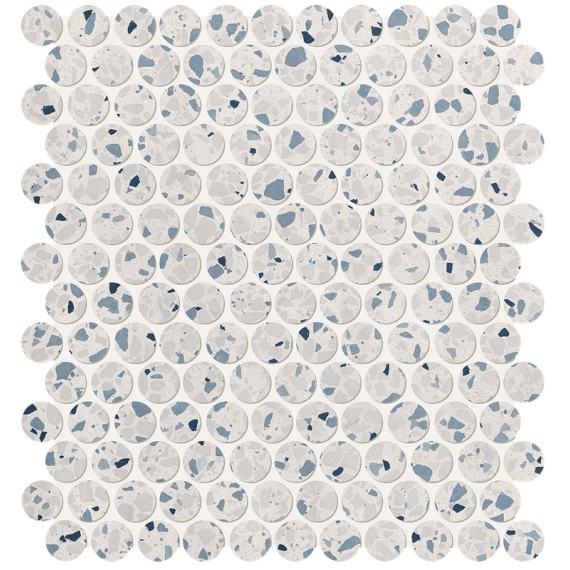 Мозаика fRUB Мозаика Glim Gemme Azzurro Round Mosaico Matt 29,5х32,5