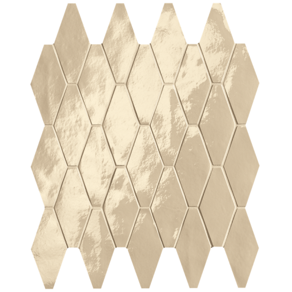 Мозаика fRW7 Мозаика Glim Beige Rombi Mosaico Brillante 31x35,5