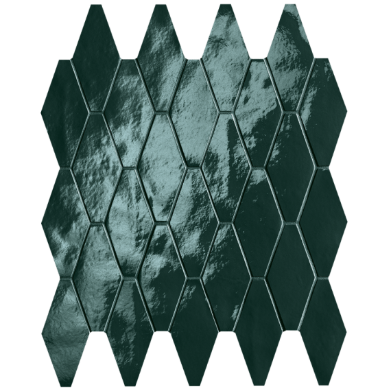 Мозаика fRXD Мозаика Glim Petrolio Rombi Mosaico Brillante 31x35,5