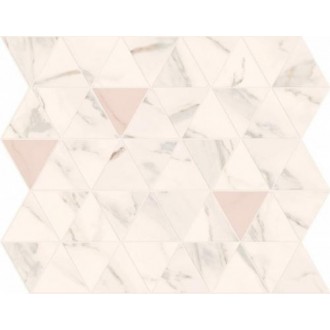 E569 Motif Calacatta Triangle Gold Tessere Rombi 25х29