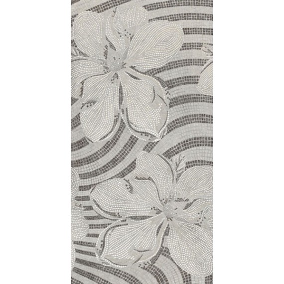 Gems Decor Flower Silver 60x120 Lapp/Rett 60x120 