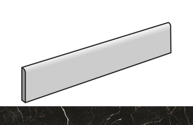 Керамогранит 610130004646 Allure Imperial Black Battiscopa/Аллюр Империал Блэк Плинтус 7.2X60