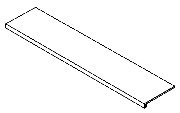 Керамогранит 620070002865 Forte dei Marmi Rock Tiffany White Scalino Frontale 33x160