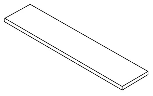 Керамогранит 620070002881 Forte dei Marmi Rock Tiffany White Scalino Angolare SX 33x160