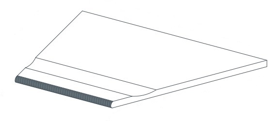 Керамогранит 620090000803 Керамогранит Drift Grey Bordo Piscina Angolo Dx 30x60