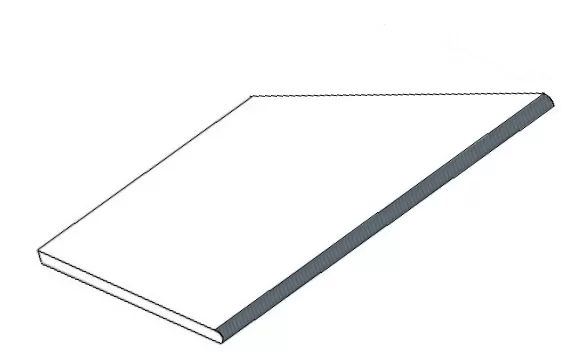 Керамогранит 620090000929 Керамогранит Rinascente Grey Round Angolo Esterno Sx LASTRA 20mm 30x60