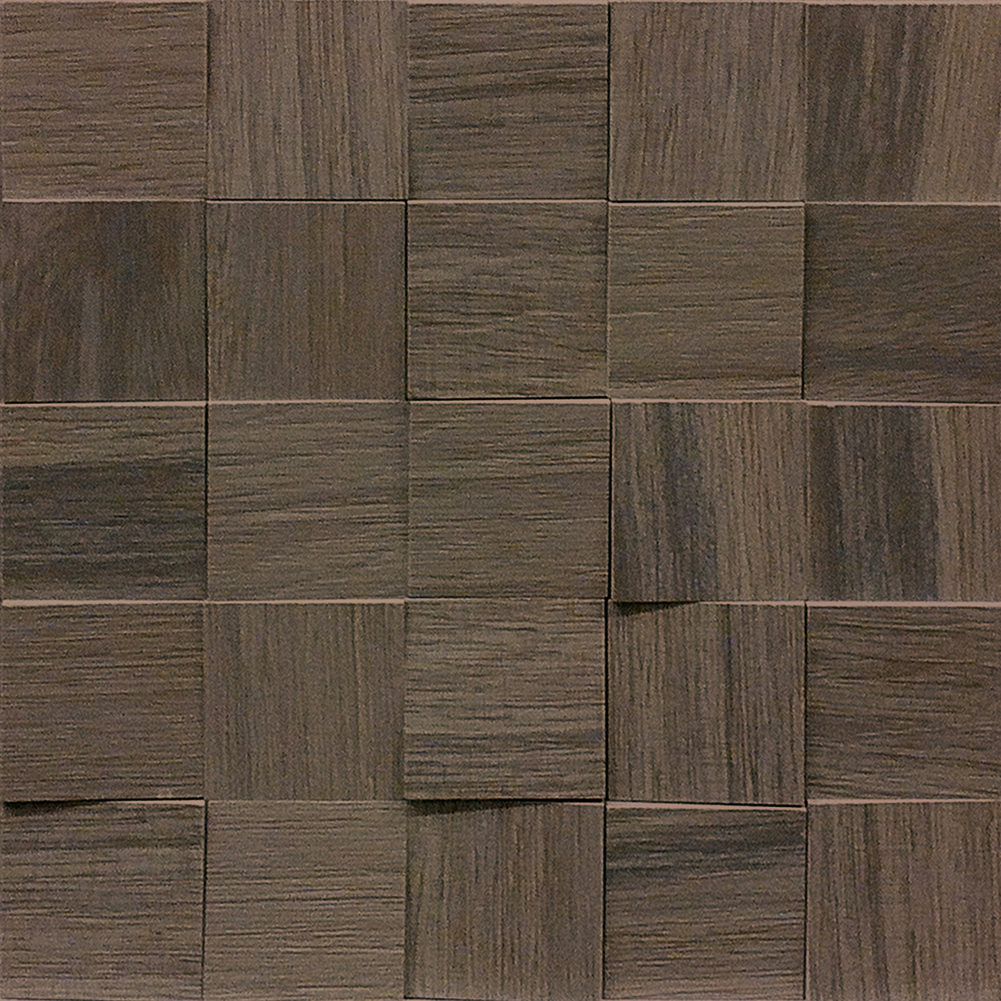 Мозаика 742059 Мозаика Wooden Brown Mosaico 3D Inclinato Nat 6x6 30x30