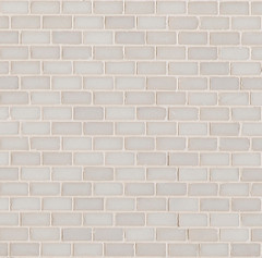 Мозаика 749634 Мозаика Neutra 6.0 01 Bianco Vetro Lux Mosaico E 1,8x3,6 31x25