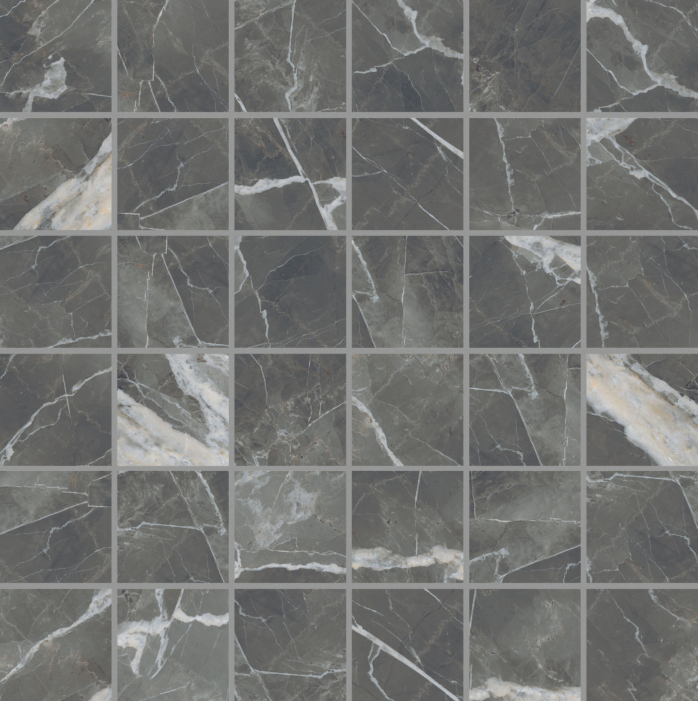 Мозаика 756680 Мозаика Stones 2.0 Calacatta Black Smooth Mosaico 5x5 30x30