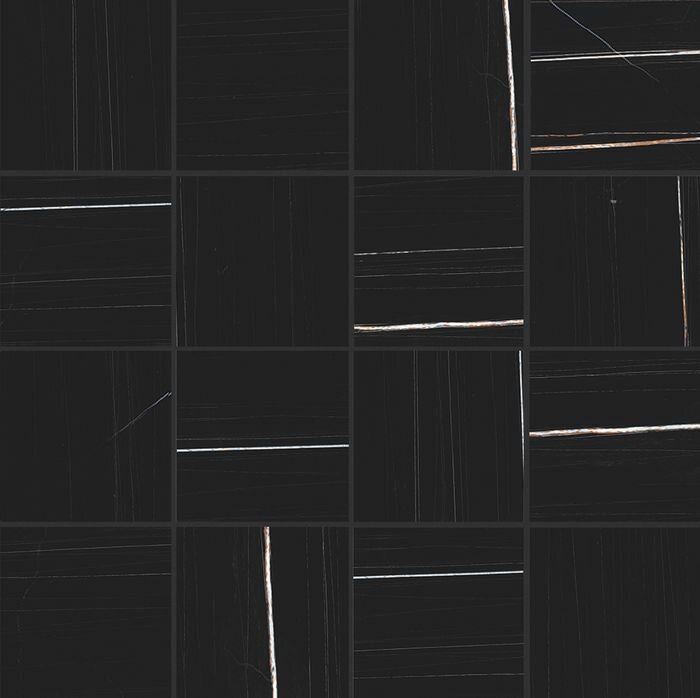 Мозаика 756812 Мозаика Stones 2.0 Sahara Noir Mat Mosaico 6mm 7,5x7,5 30x30