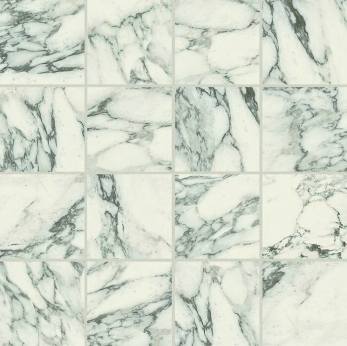 Мозаика 756816 Мозаика Stones 2.0 Arabescato White Glossy Mosaico 6mm 7,5x7,5 30x30