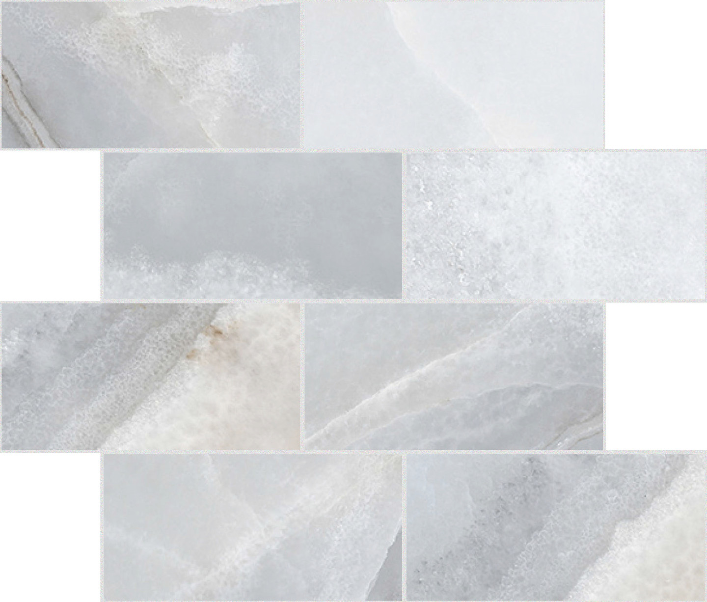 Мозаика 770274 Мозаика Reves De Rex Bleu Muretto Sfalsato Mat 6mm 7.5x15 30x30
