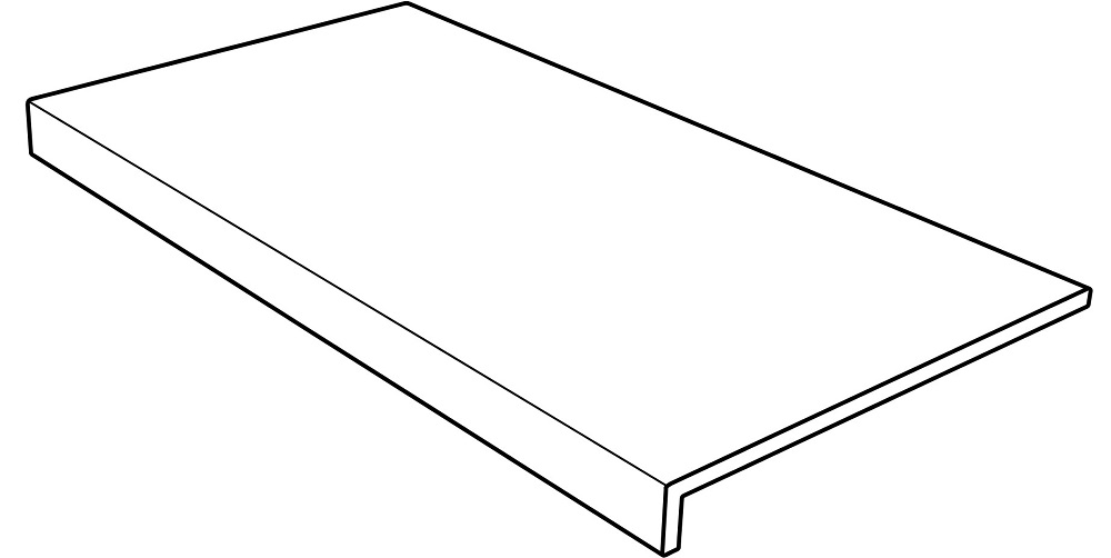 Клинкер 970129 Клинкерная плитка Ступень фронтальная Tibet Anti-Slip Recto Beige 31.5x120