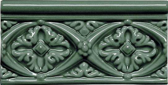Керамическая плитка ADMO4006 Плитка Relieve Bizantino C/C Verde Oscuro 7,5x15