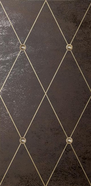 Керамическая плитка AM SW RHOMB 03-16 RHOMBUS FREGIO+SWAROVSKY ORO MORO 50x100