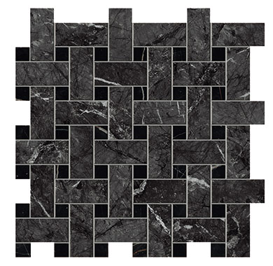 Мозаика AOVK Marvel Grigio Intenso Basket Weave Matt 30,5x30,5