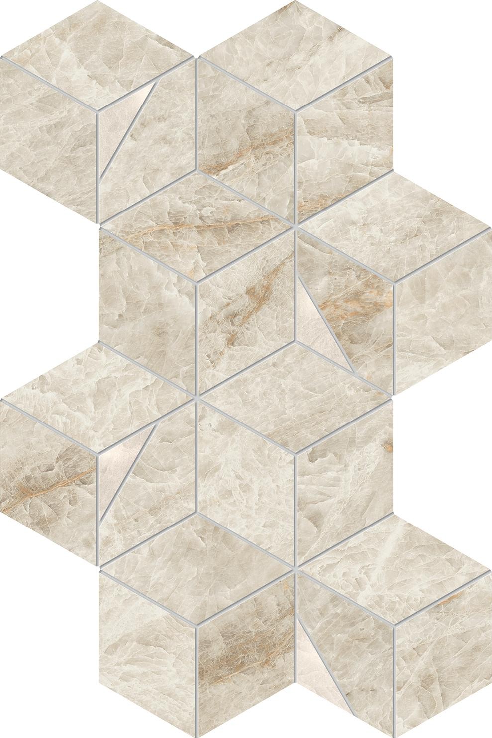 Мозаика AYLQ Мозаика Marvel Diva Taj Mahal Mosaico Hex Lapp 40,3х23,3