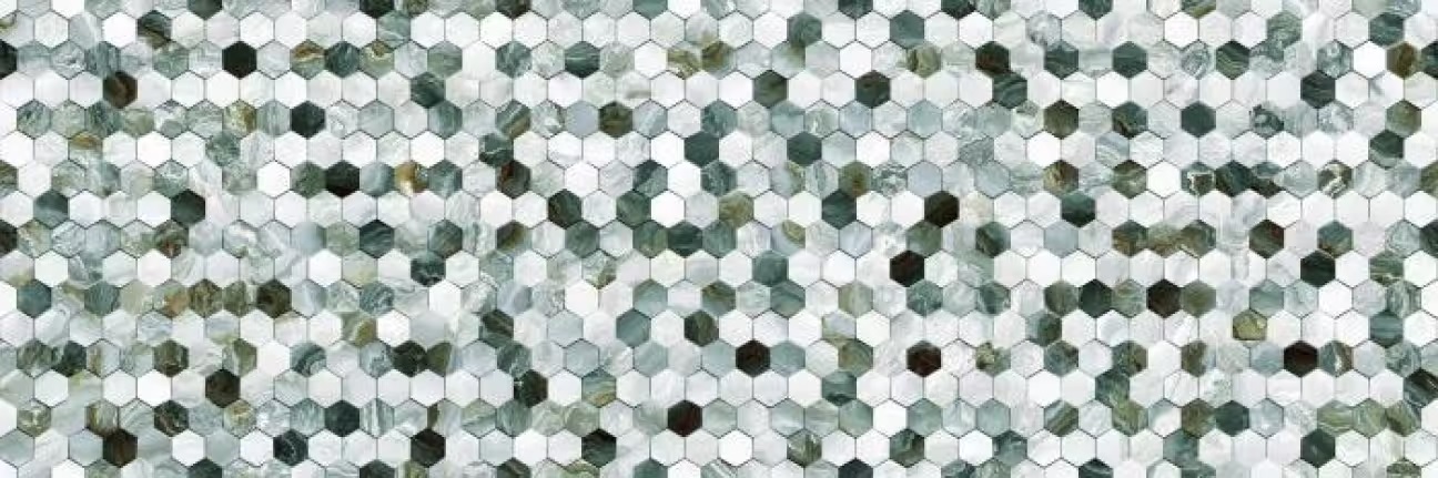 Керамическая плитка DG17-10 Плитка Hypnose Malachite Decor 10 glossy 30x90