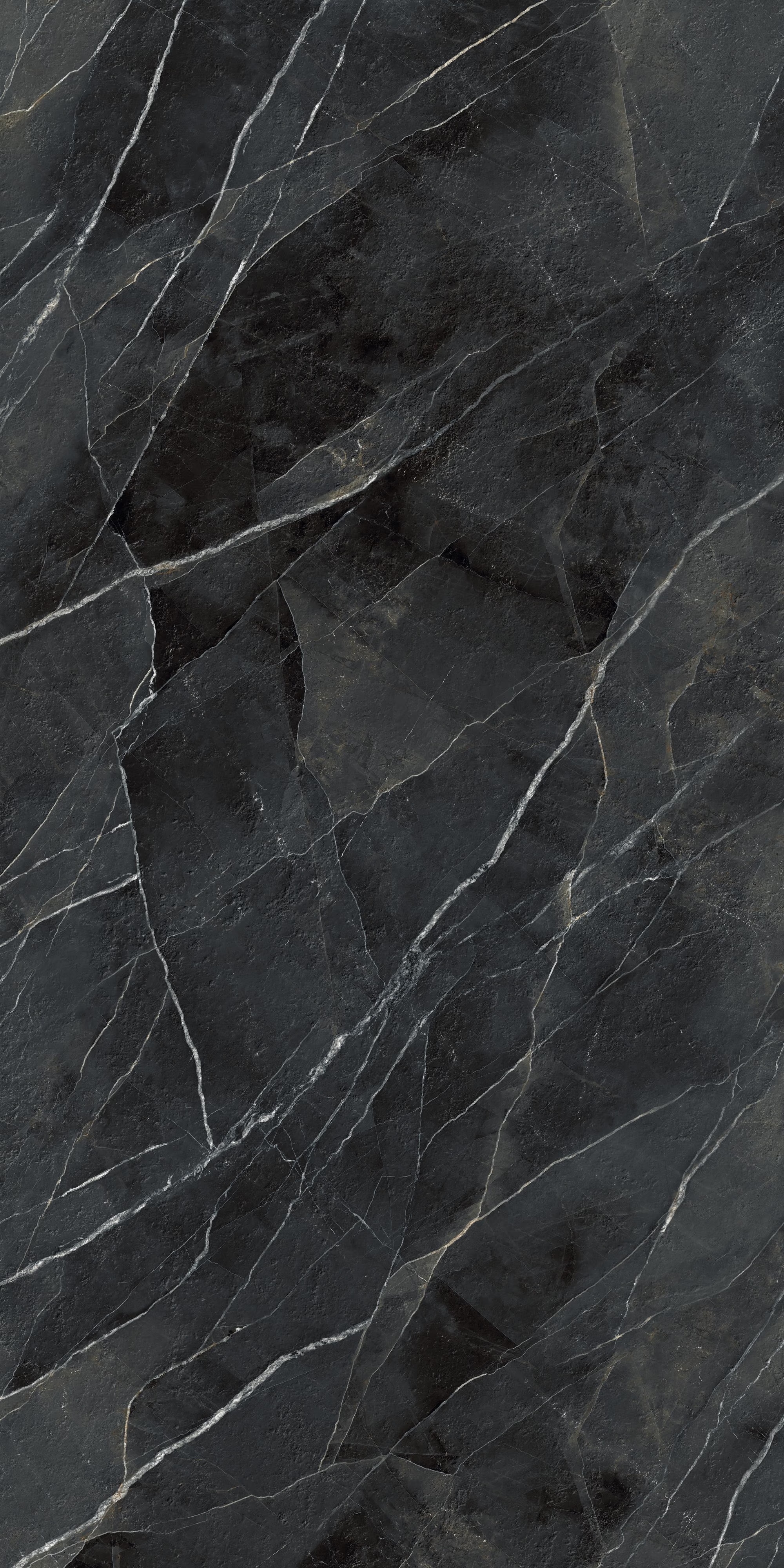 Керамогранит LAMF0M0211_IT Керамогранит Diamond Calacatta Black Bocciardato Book Match A 20+ 162x324