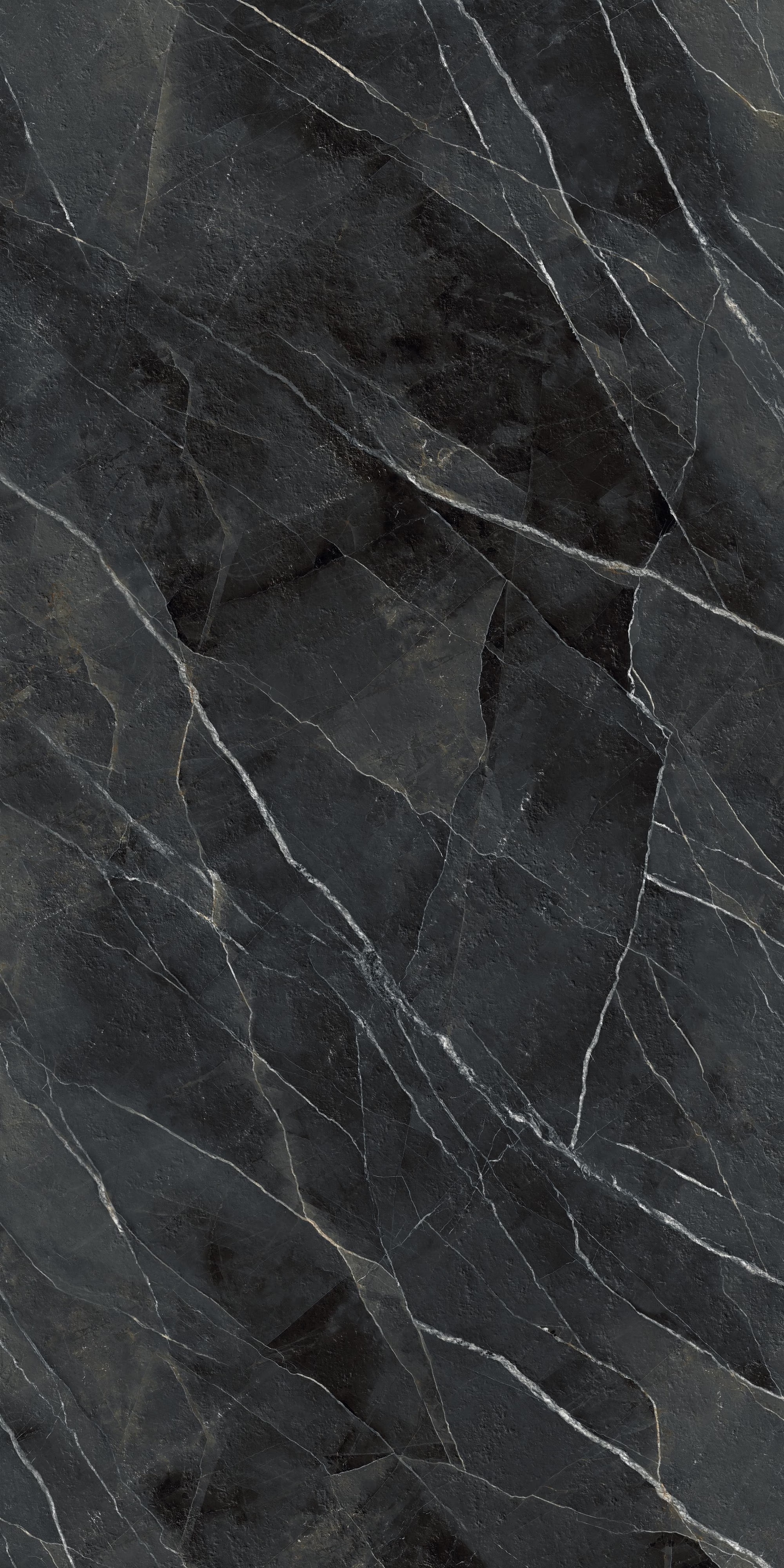Керамогранит LAMF0M0216_IT Керамогранит Diamond Calacatta Black Bocciardato Book Match B 12+ 162x324