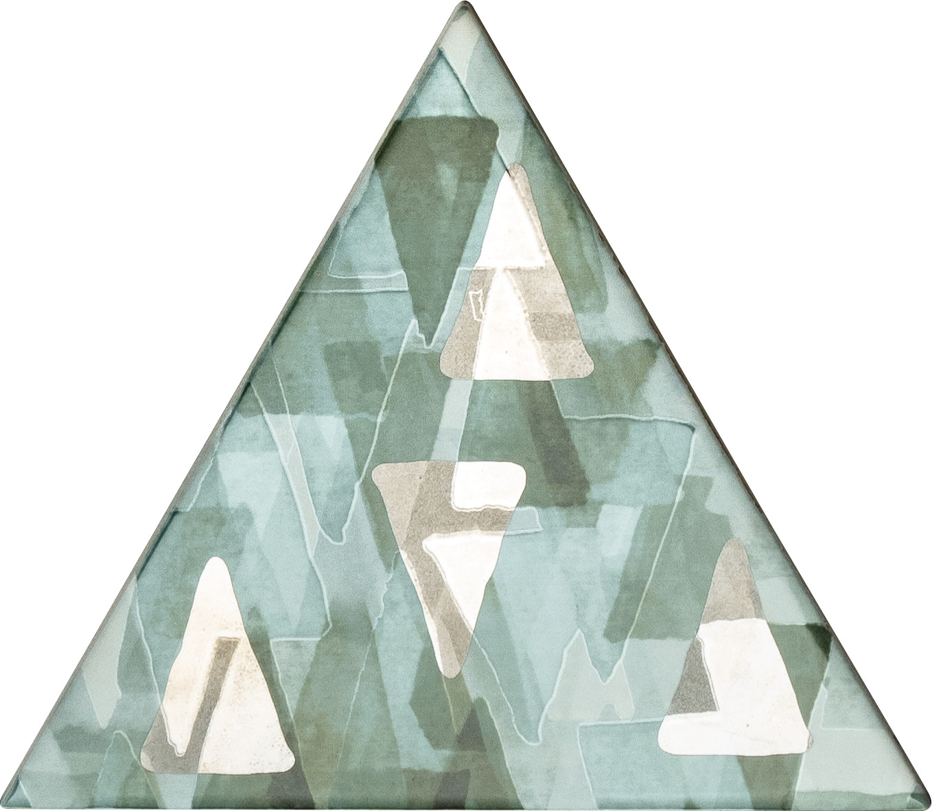 Керамогранит TG D IMP PLA 09 TRIANGOLO IMPRESSIONI PLATINO SU VERDE 17x17