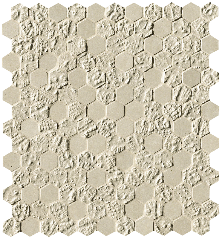 Мозаика fOYU Мозаика Bloom Beige Print Esagono Mosaico 29,5x32,5