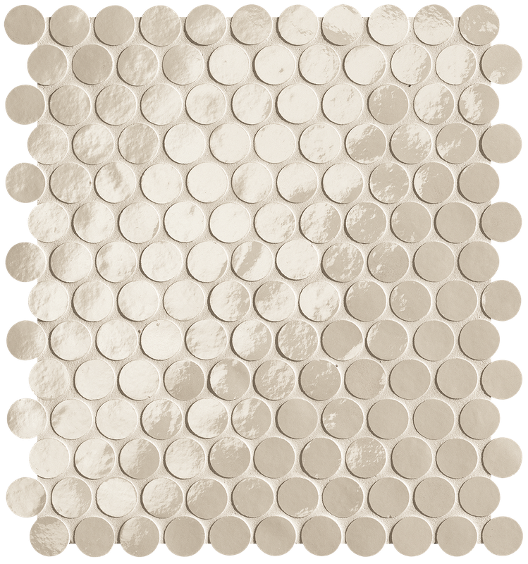 Мозаика fROF Мозаика Glim Avorio Round Mosaico Brillante 29,5x32,5