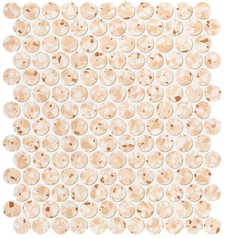 Мозаика fRUC Мозаика Glim Gemme Rosa Round Mosaico Matt 29,5х32,5