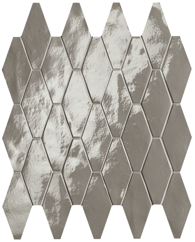 Мозаика fRXA Мозаика Glim Grigio Fumo Rombi Mosaico Brillante 31x35,5