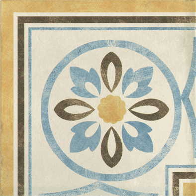 Керамогранит 1036807 Rivalta Angolo Greca Fiore CREMA PZ 20x20