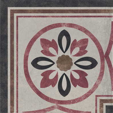 Керамогранит 1036808 Rivalta Angolo Greca Fiore GRIGIO PZ 20x20