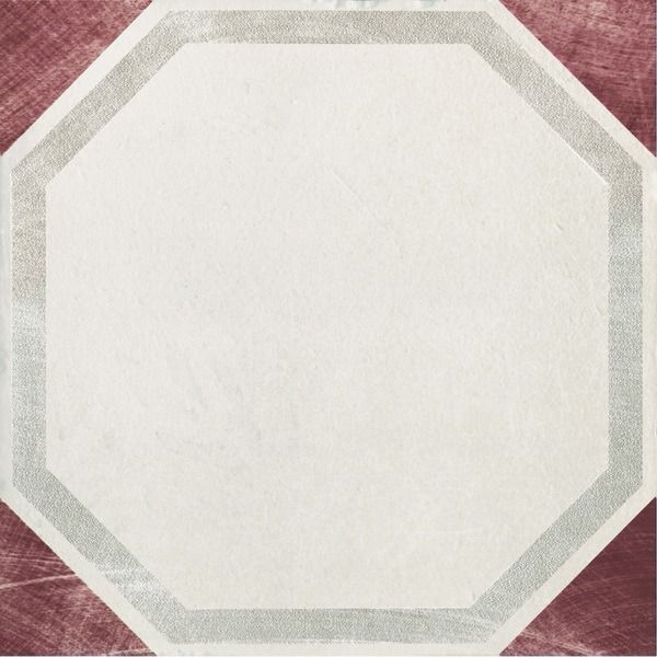 Керамогранит 1036872 Via Emilia Inserto s/1 BIANCO-BORDEAUX MQ 20x20