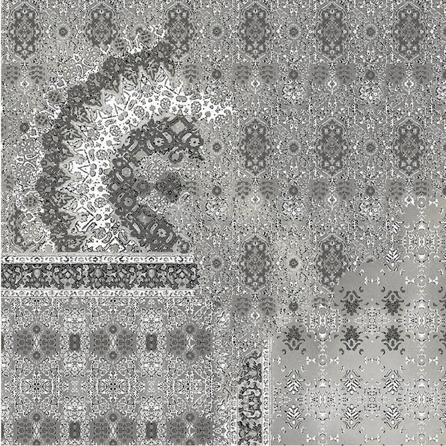 Керамогранит 1047041 RIABITA INSERTO PATTERN S/4 Grey MQ 40x40 (микс)